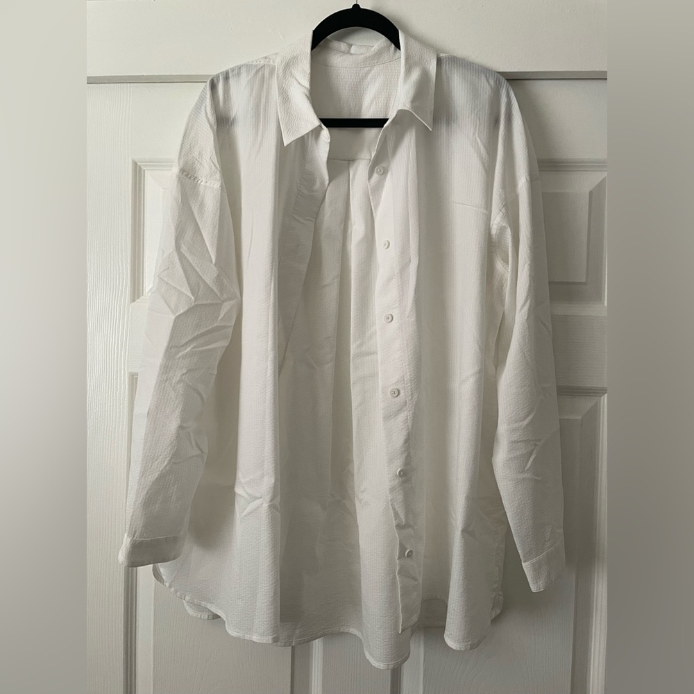 lululemon White Button Up. Size 10 or 12